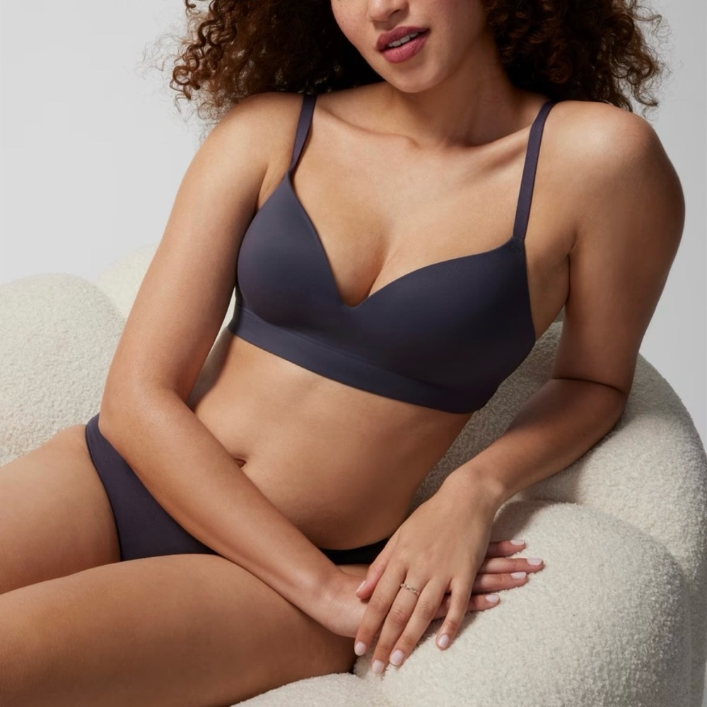 Soma Gray Ink Enbliss Wireless Bra
